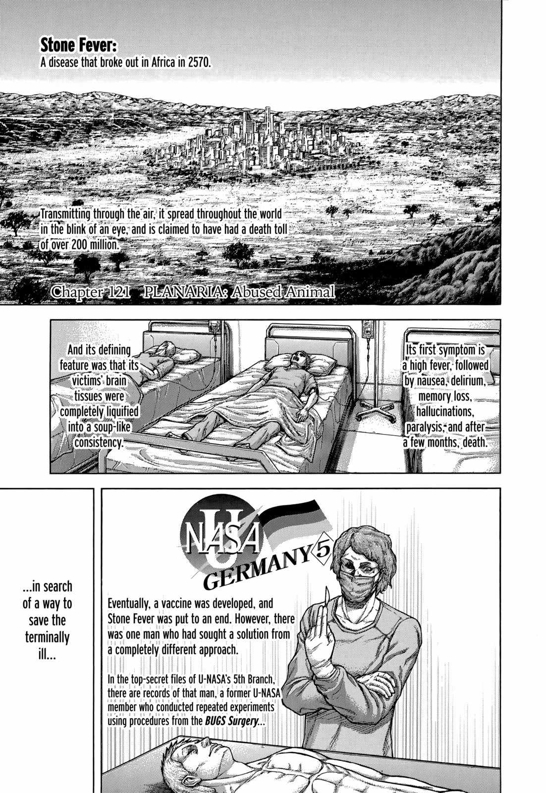 Terra Formars Chapter 121 page 1 - Chapter 121 : PLANARIA - Animal Cruelty