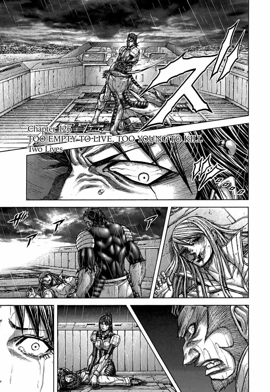 Terra Formars Chapter 126 page 1 - Chapter 126: TOO EMPTY TO LIVE, TOO YOUNG TO KILL: Two Lives