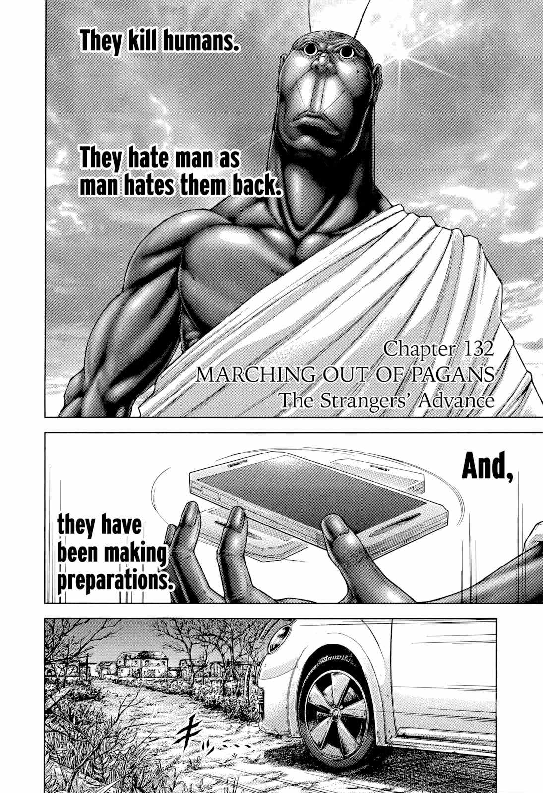 Terra Formars Chapter 132 page 2 - Chapter 132: MARCHING OUT OF PAGANS: The Strangers' Advance