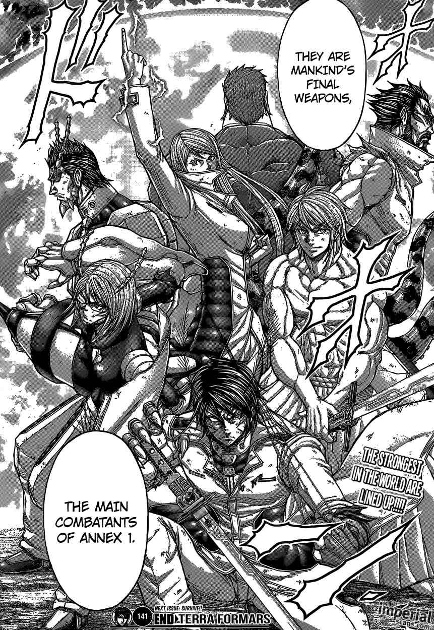 Terra Formars Chapter 141 page 17 - Chapter 141: PLAN ALPHA - The Seven's Weapons
