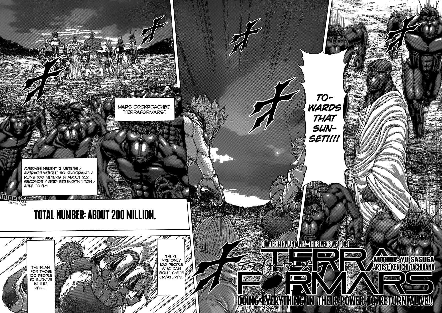 Terra Formars Chapter 141 page 3 - Chapter 141: PLAN ALPHA - The Seven's Weapons