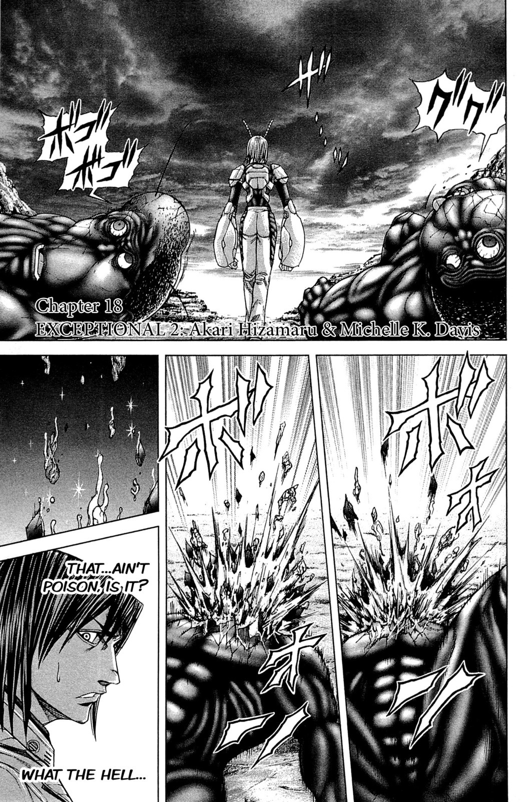 Terra Formars Chapter 18 page 1 - Chapter 18: EXCEPTIONAL 2 Akari Hizamaru & Michelle K. Davis