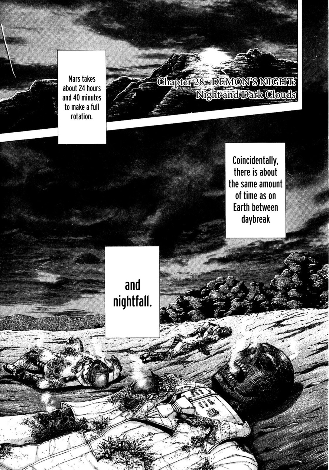 Terra Formars Chapter 28 page 1 - Chapter 28: DEMONS NIGHT Night and Dark Clouds