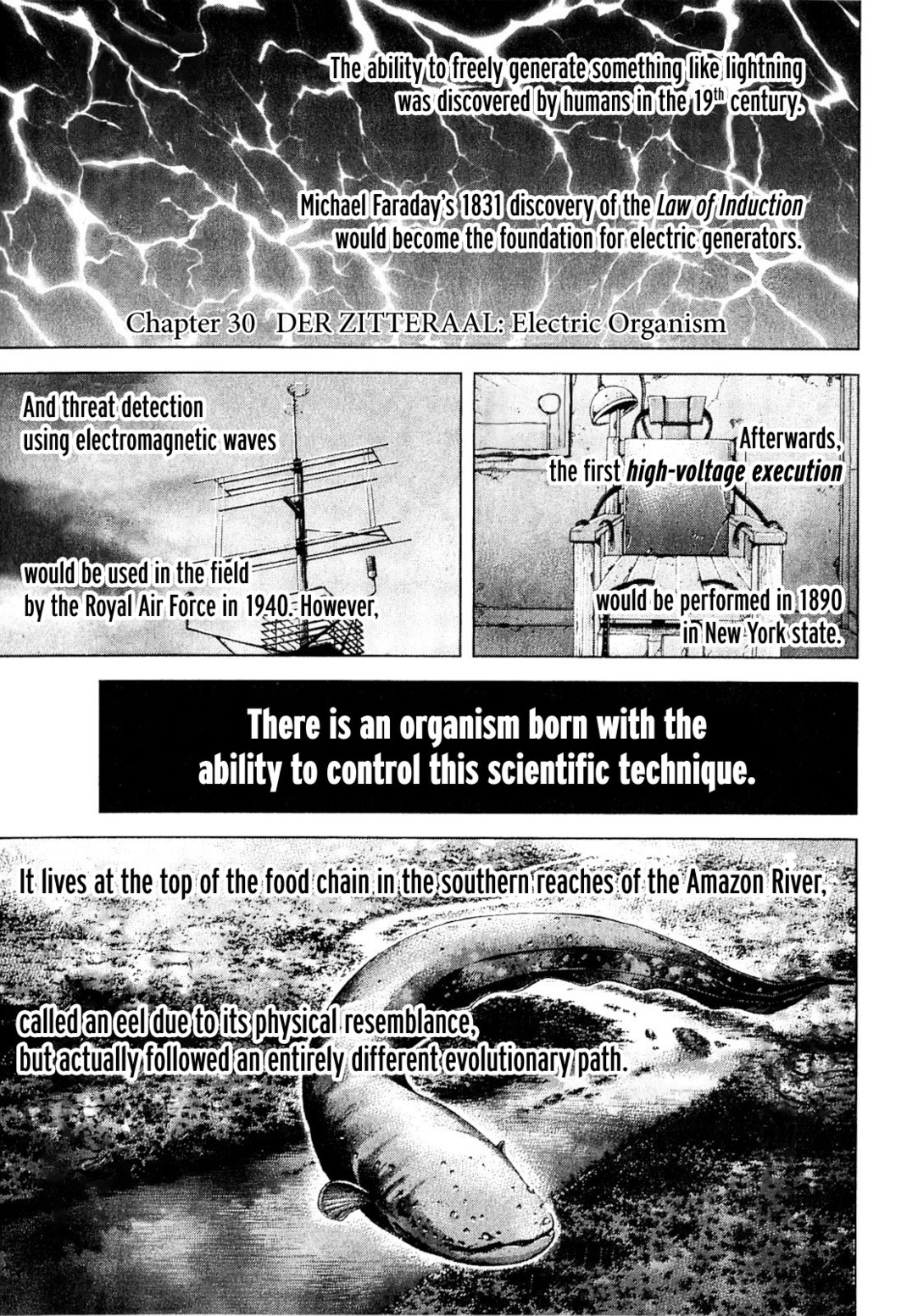 Terra Formars Chapter 30 page 1 - Chapter 30: DER ZITTERAAL Electric Organism