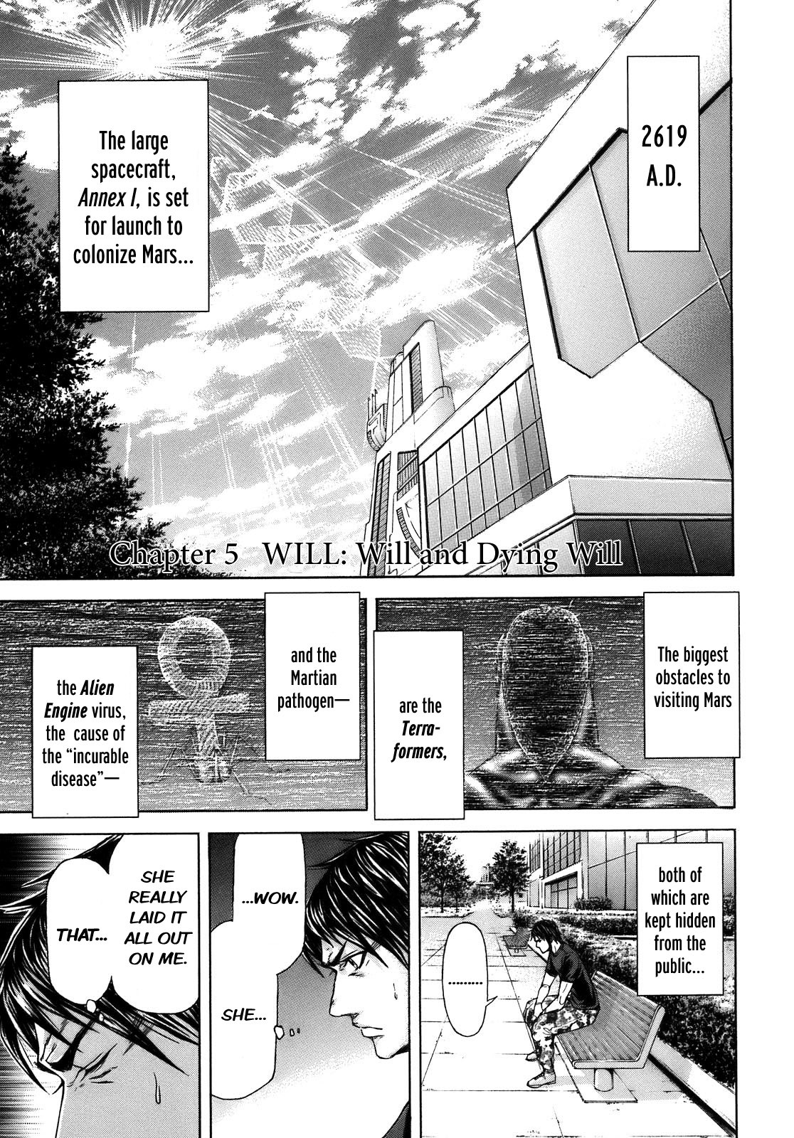 Terra Formars Chapter 5 page 1 - Chapter 5: WILL Will and Dying Will