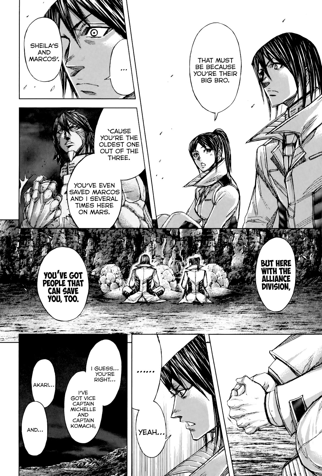Terra Formars Chapter 54 page 12 - Chapter 54: BEAR Scars and Savages