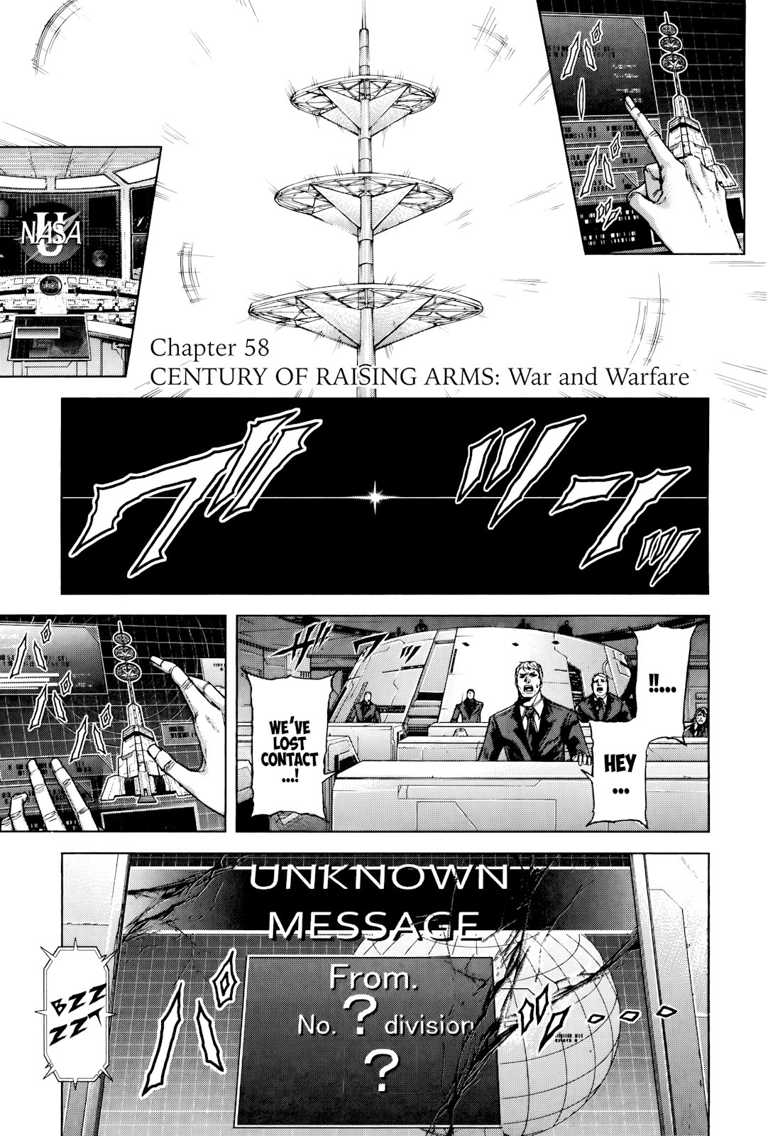 Terra Formars Chapter 58 page 1 - Chapter 58: CENTURY OF RAISING ARMS War and Warfare