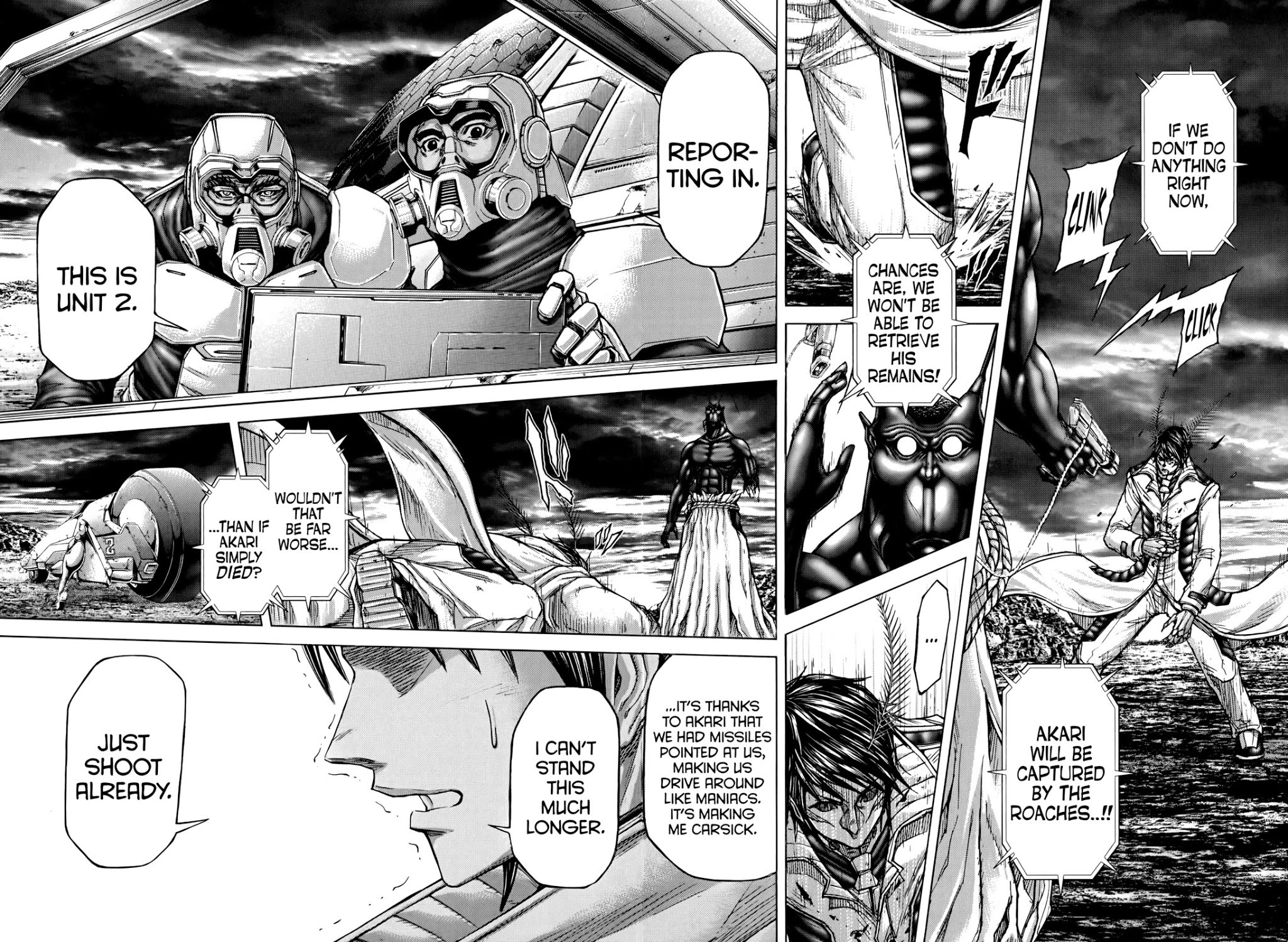Terra Formars Chapter 79 page 3 - Chapter 79: STRATEGY AND TACTICS Weapons and Techniques