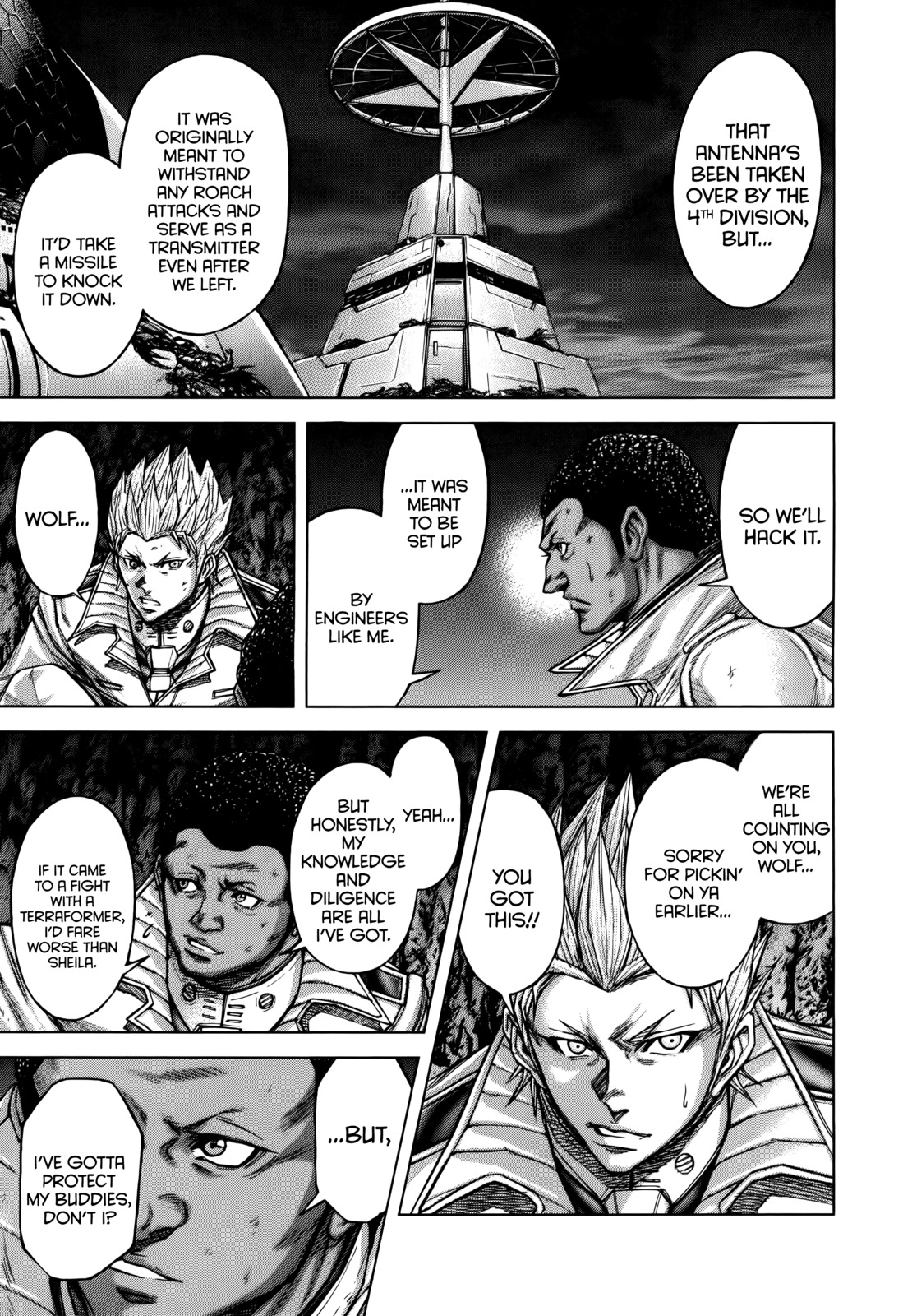 Terra Formars Chapter 86 page 13 - Chapter 86: POWER OF CROSS Blade and the Feral
