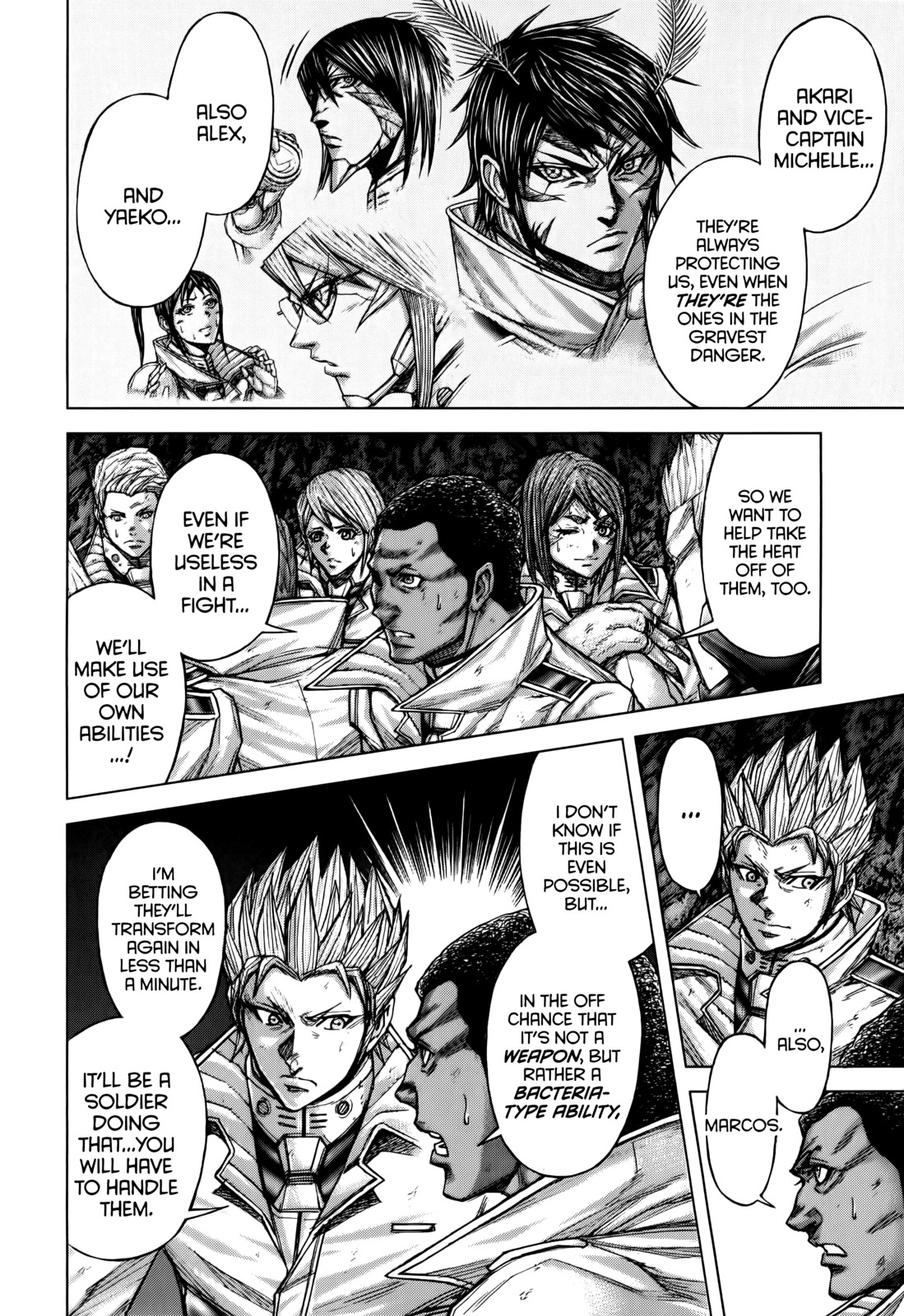 Terra Formars Chapter 86 page 14 - Chapter 86: POWER OF CROSS Blade and the Feral