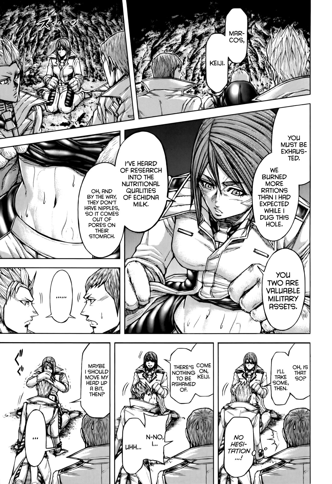Terra Formars Chapter 92 page 14 - Chapter 92: THE FRONT OF UN-ARMAMENT High Above the Military World