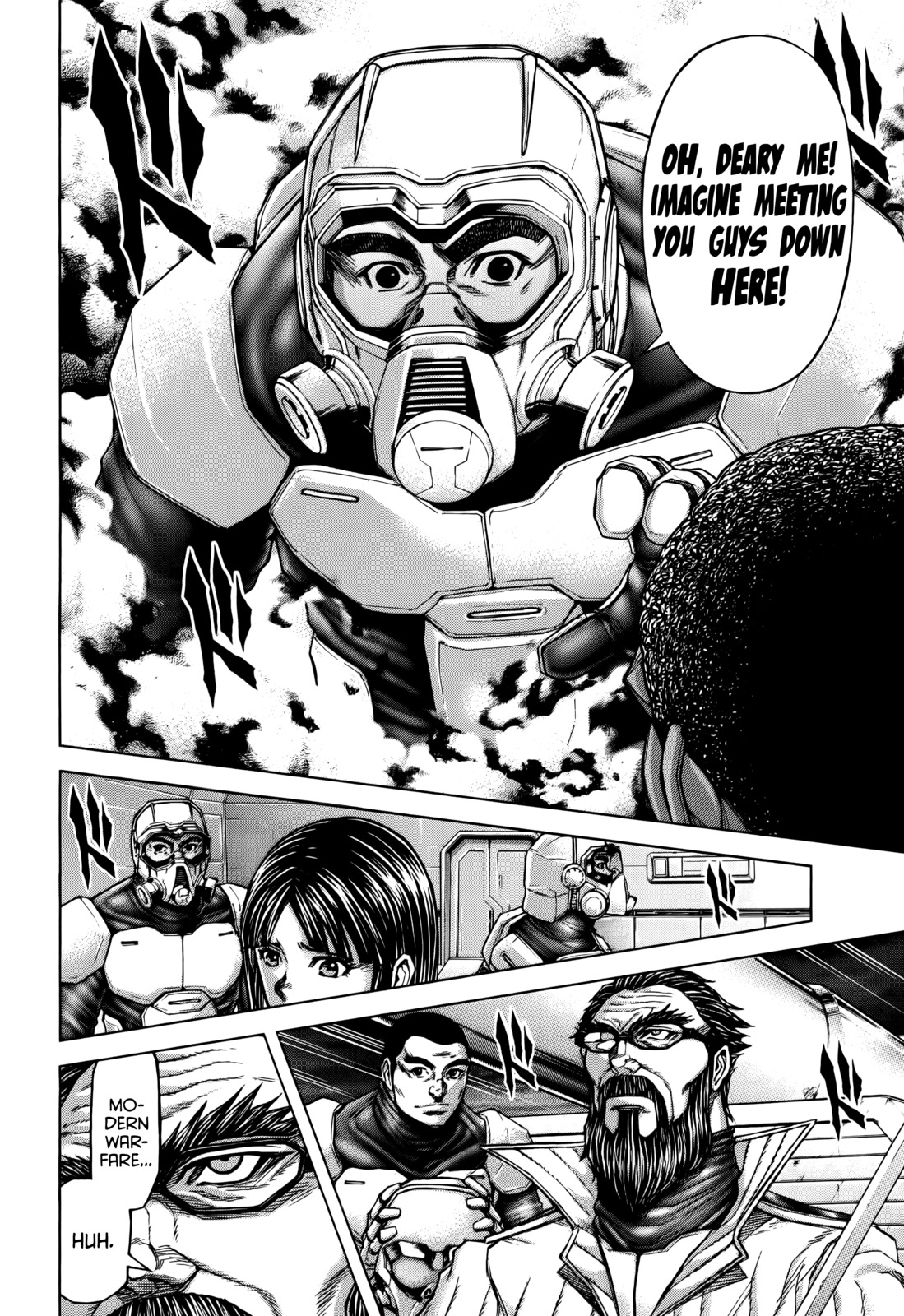 Terra Formars Chapter 92 page 17 - Chapter 92: THE FRONT OF UN-ARMAMENT High Above the Military World
