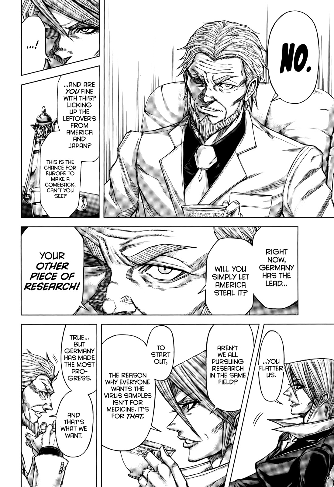 Terra Formars Chapter 92 page 7 - Chapter 92: THE FRONT OF UN-ARMAMENT High Above the Military World