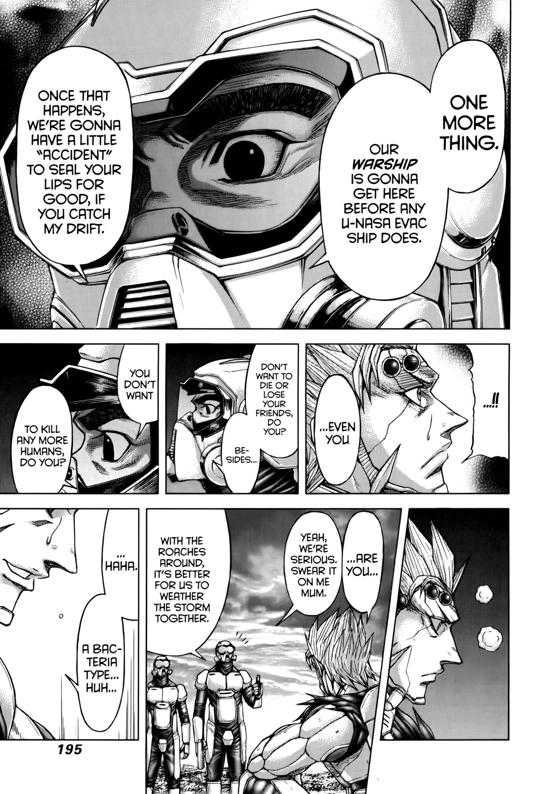 Terra Formars Chapter 96 page 9 - Chapter 96: TO THE END Divided Voice