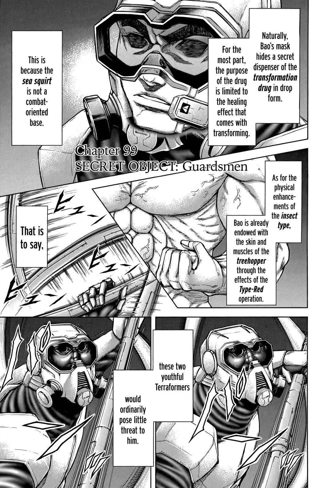 Terra Formars Chapter 99 page 1 - Chapter 99: SECRET OBJECT Guardsmen