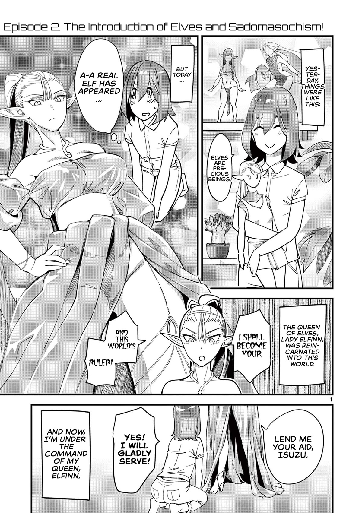 That Elf is My Queen! Chapter 2 page 1 - Chapter 2: Episode 2. The Introduction of Elves and Sadomasochism!