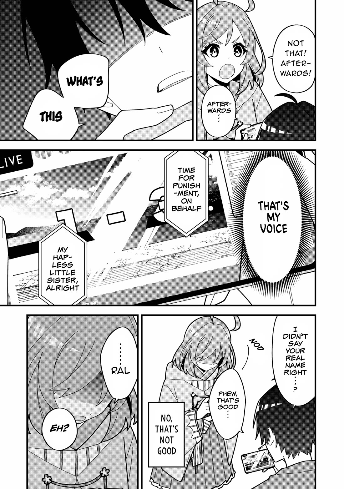 That Time I Crashed Into My Little Sister's Stream and Was Treated Like a VTuber Chapter 1 page 12 - Chapter 1: Big bro joins the battle
