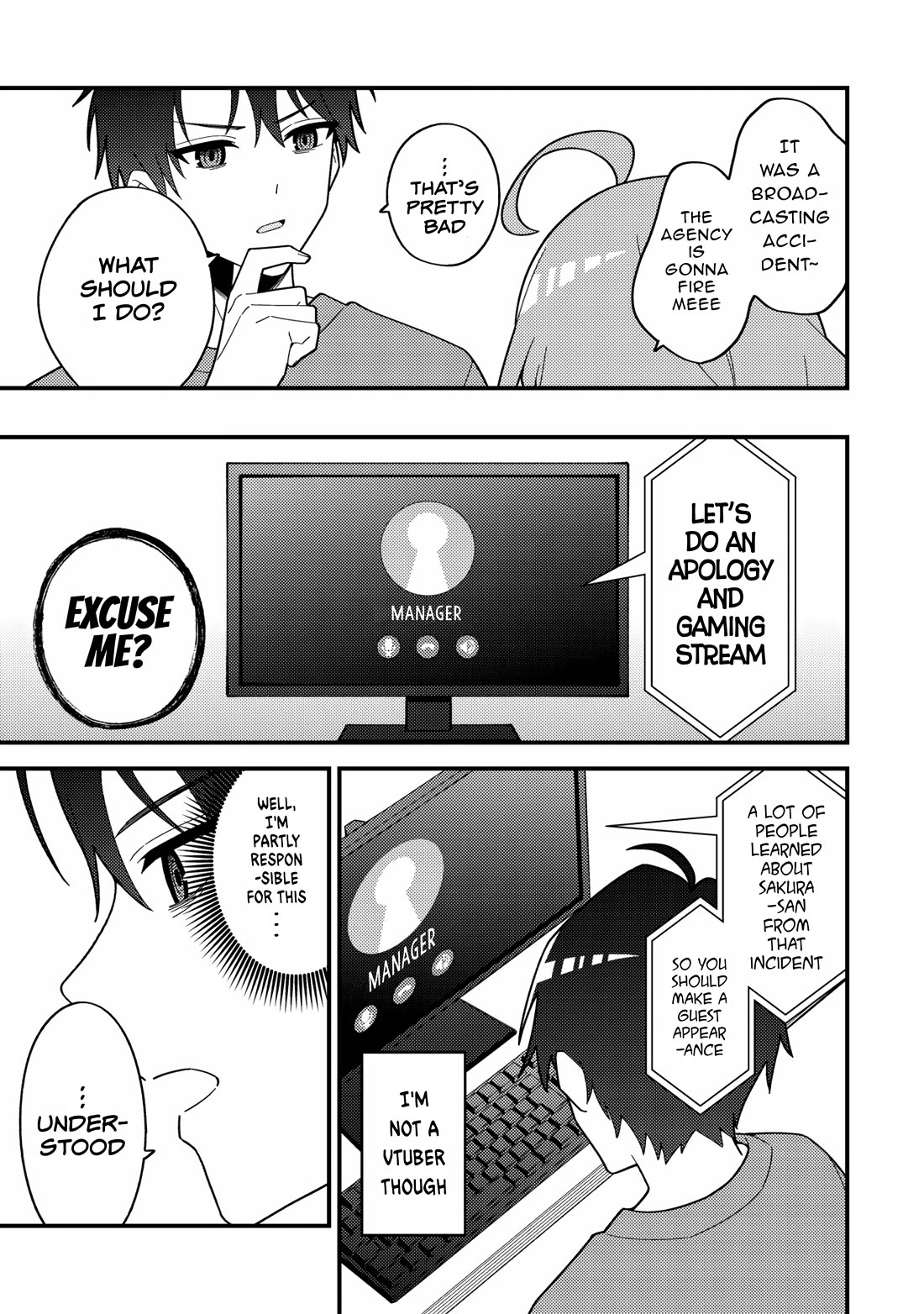 That Time I Crashed Into My Little Sister's Stream and Was Treated Like a VTuber Chapter 1 page 14 - Chapter 1: Big bro joins the battle