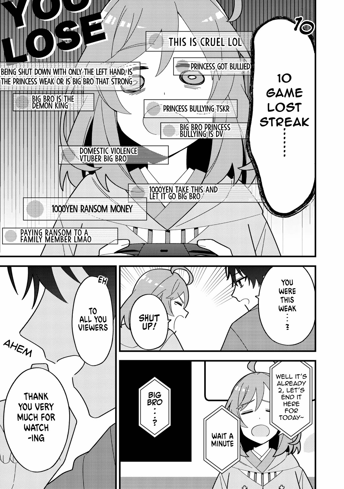 That Time I Crashed Into My Little Sister's Stream and Was Treated Like a VTuber Chapter 1 page 26 - Chapter 1: Big bro joins the battle