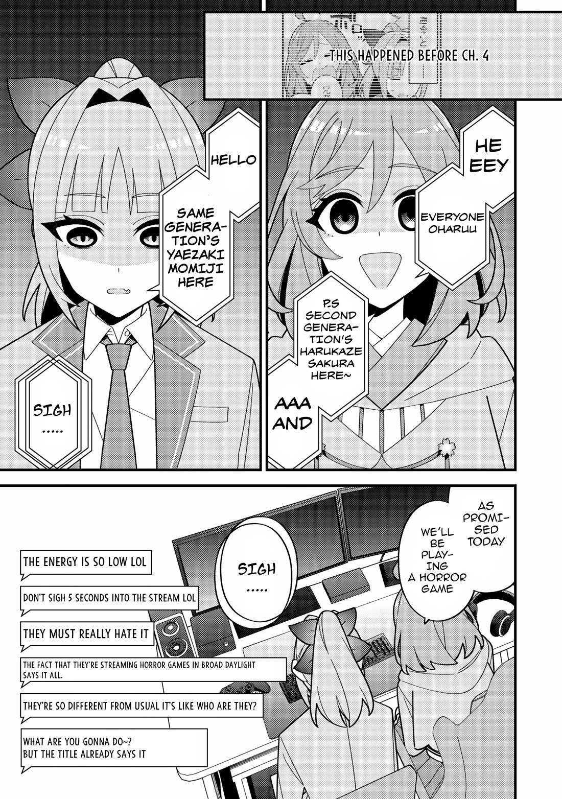 That Time I Crashed Into My Little Sister's Stream and Was Treated Like a VTuber Chapter 6 page 1 - Chapter 6: Horror game stream and off-collab