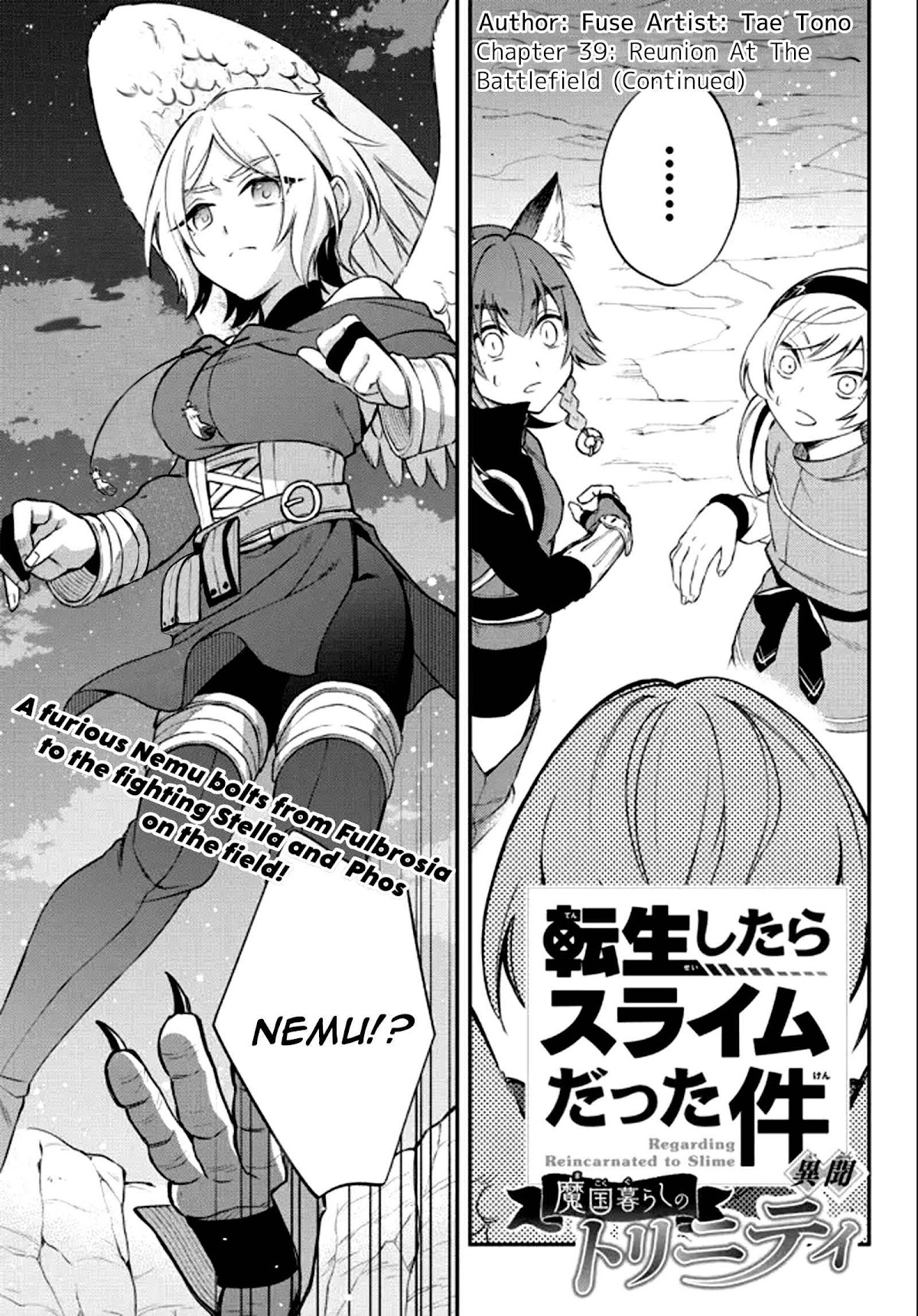 That Time I Was Reincarnated As A Slime Strange Tales: Monster Country Life Of Trinity Chapter 39 page 1 - Chapter 39: Reunion At The Battleground