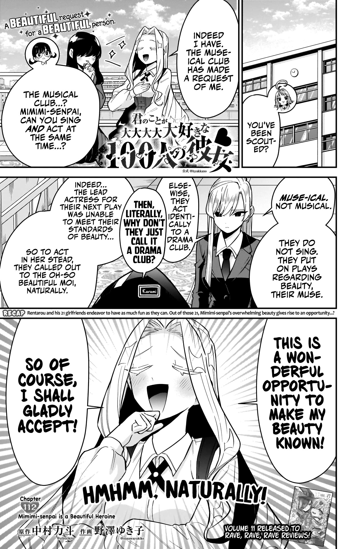 The 100 Girlfriends Who Really, Really, Really, Really, Really Love You Chapter 112 page 2 - Chapter 112: Mimimi-senpai is a Beautiful Heroine
