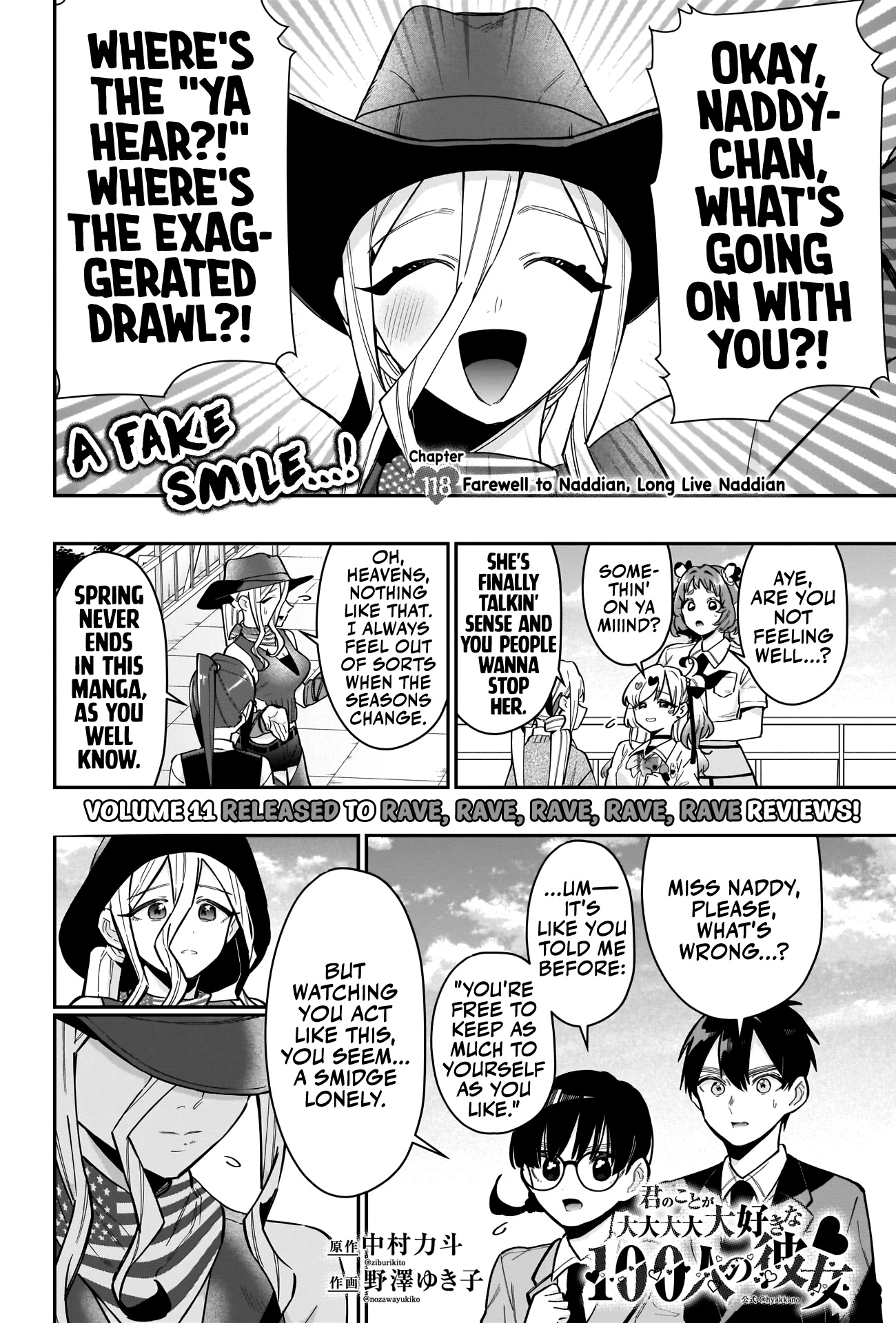 The 100 Girlfriends Who Really, Really, Really, Really, Really Love You Chapter 118 page 3 - Chapter 118: Farewell to Naddian, Long Live Naddian