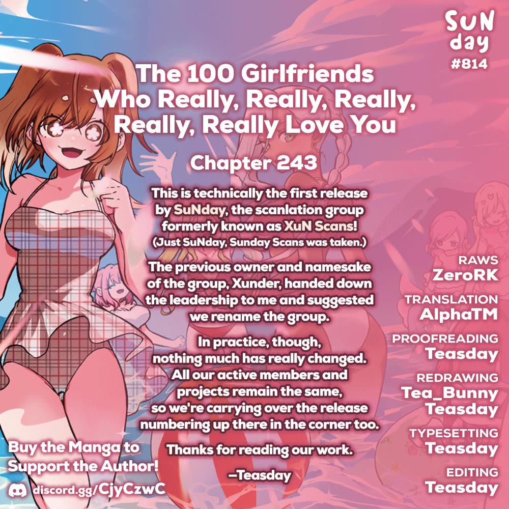 The 100 Girlfriends Who Really, Really, Really, Really, Really Love You Chapter 243 page 1 - Chapter 243