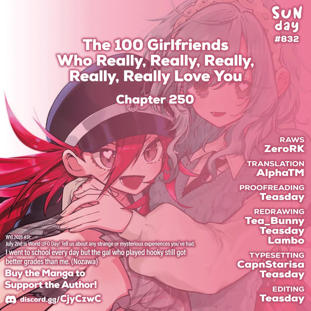 The 100 Girlfriends Who Really, Really, Really, Really, Really Love You Chapter 250 page 1 - Chapter 250