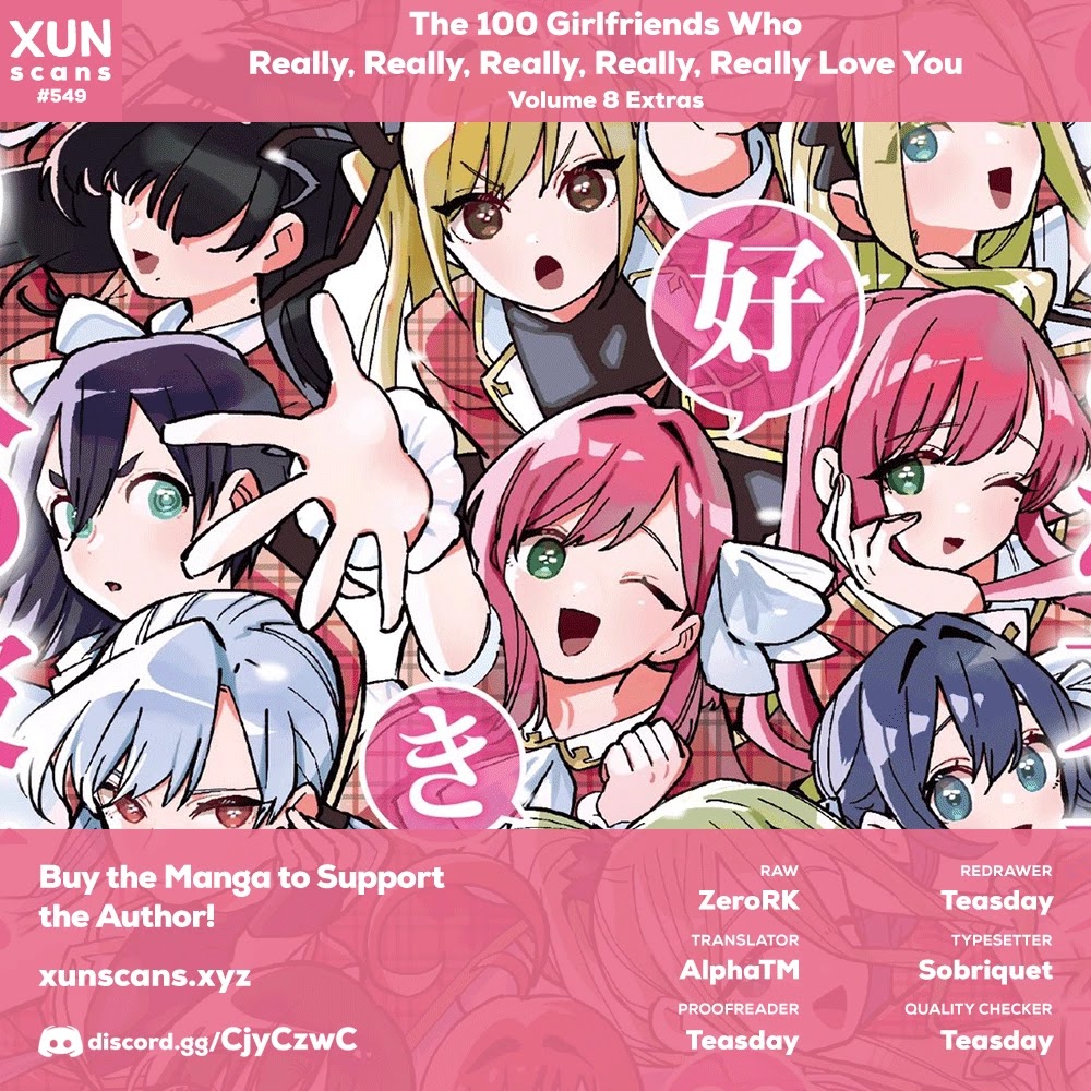 The 100 Girlfriends Who Really, Really, Really, Really, Really Love You Chapter 68.5 page 1 - Chapter 68.5: Volume 8 Extras