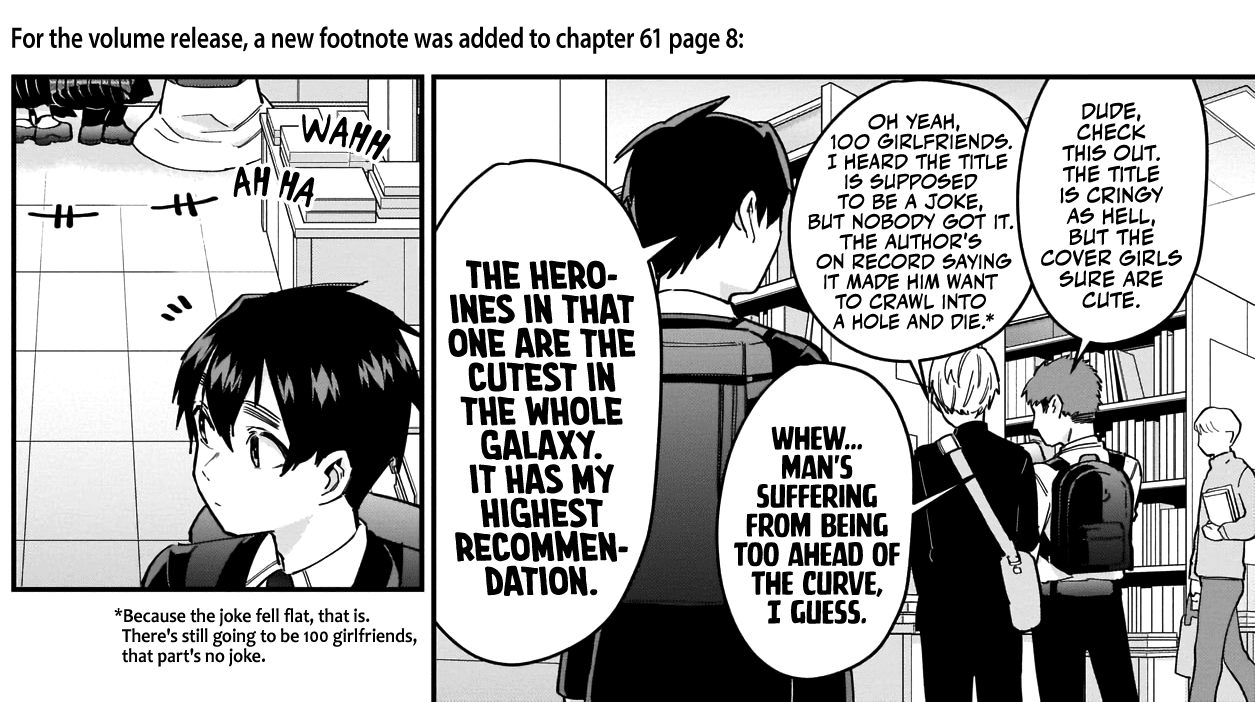 The 100 Girlfriends Who Really, Really, Really, Really, Really Love You Chapter 68.5 page 22 - Chapter 68.5: Volume 8 Extras