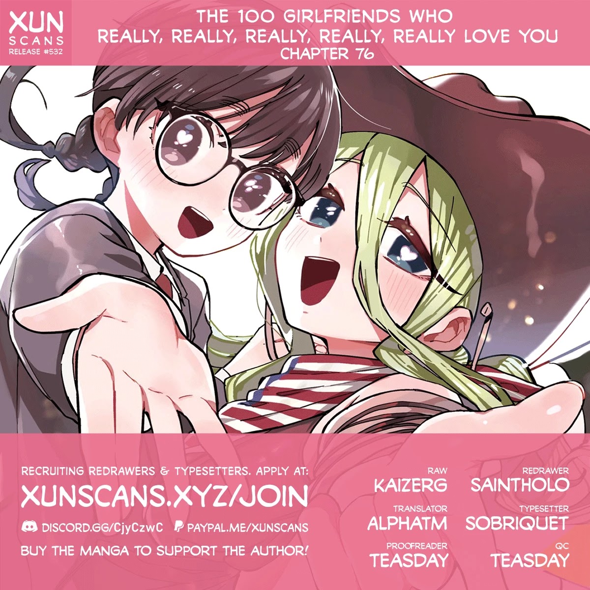 The 100 Girlfriends Who Really, Really, Really, Really, Really Love You Chapter 76 page 1 - Chapter 76: Yaku-san's Girlfriend Concentration