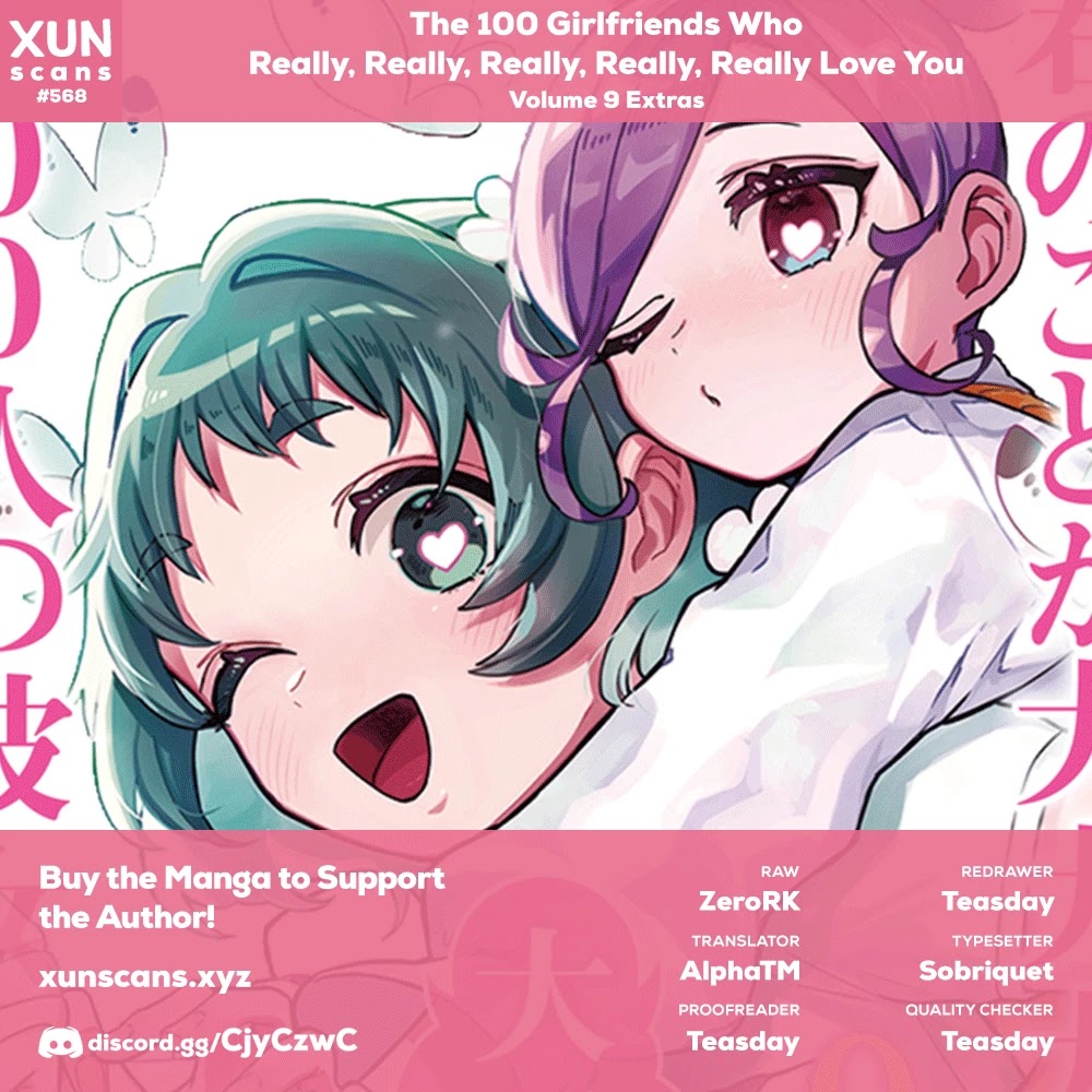 The 100 Girlfriends Who Really, Really, Really, Really, Really Love You Chapter 77.5 page 1 - Chapter 77.5: Volume 9 Extras