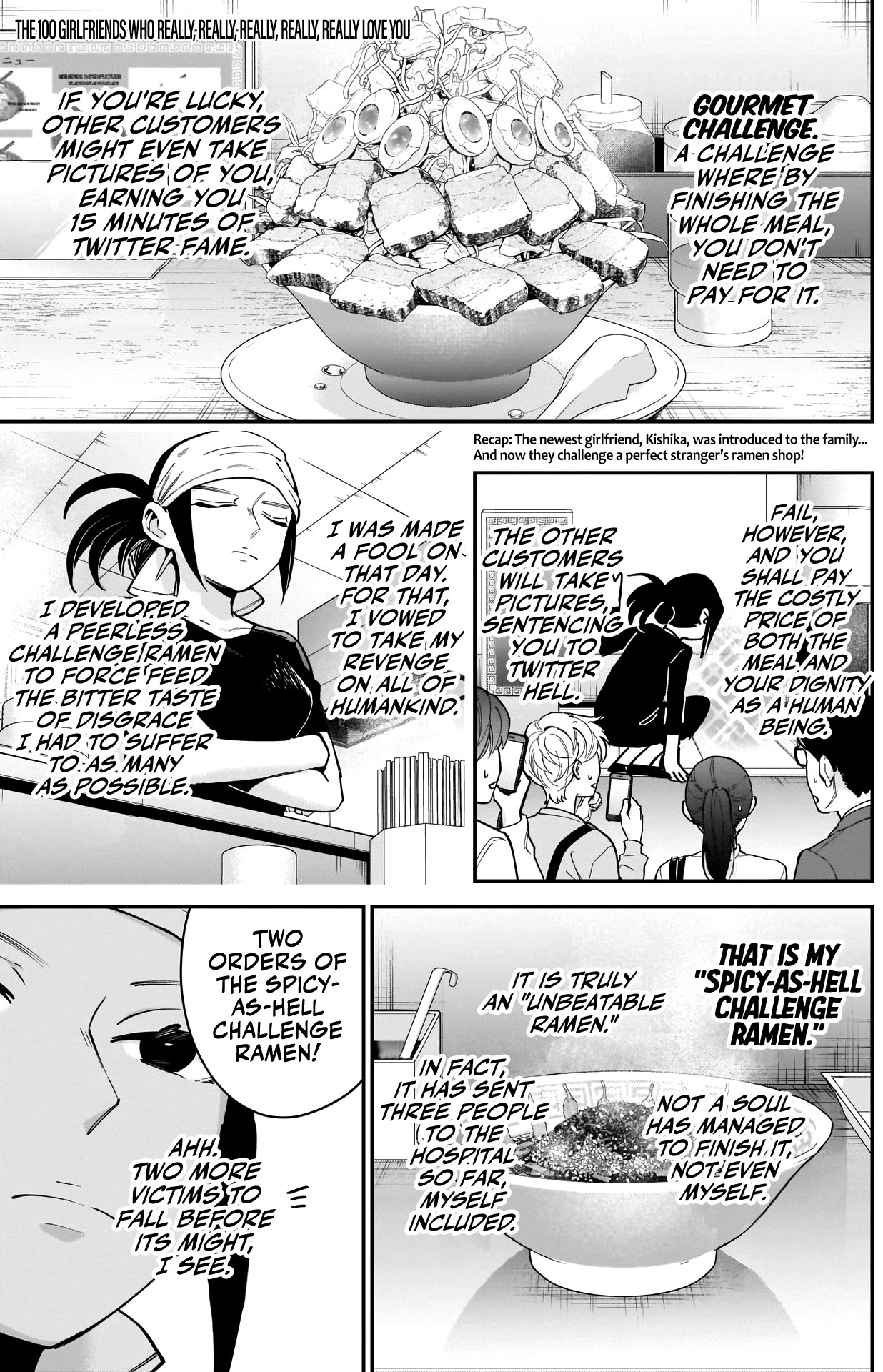The 100 Girlfriends Who Really, Really, Really, Really, Really Love You Chapter 83 page 2 - Chapter 83: Rentarou's Family vs. Challenge Ramen