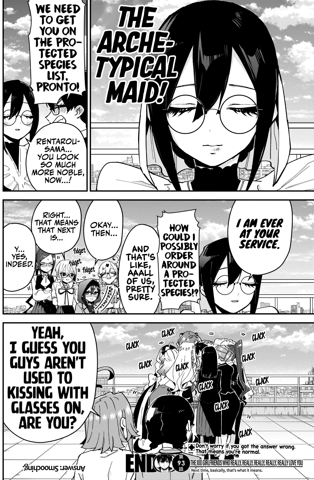 The 100 Girlfriends Who Really, Really, Really, Really, Really Love You Chapter 93 page 21 - Chapter 93: A Chapter That's Just Close-ups of Everyone Wearing Glasses
