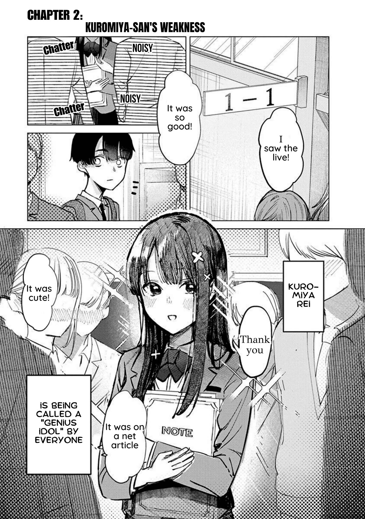 The After School Idol Has a Secret Chapter 2 page 1 - Chapter 2: Kuromiya-san's Weakness