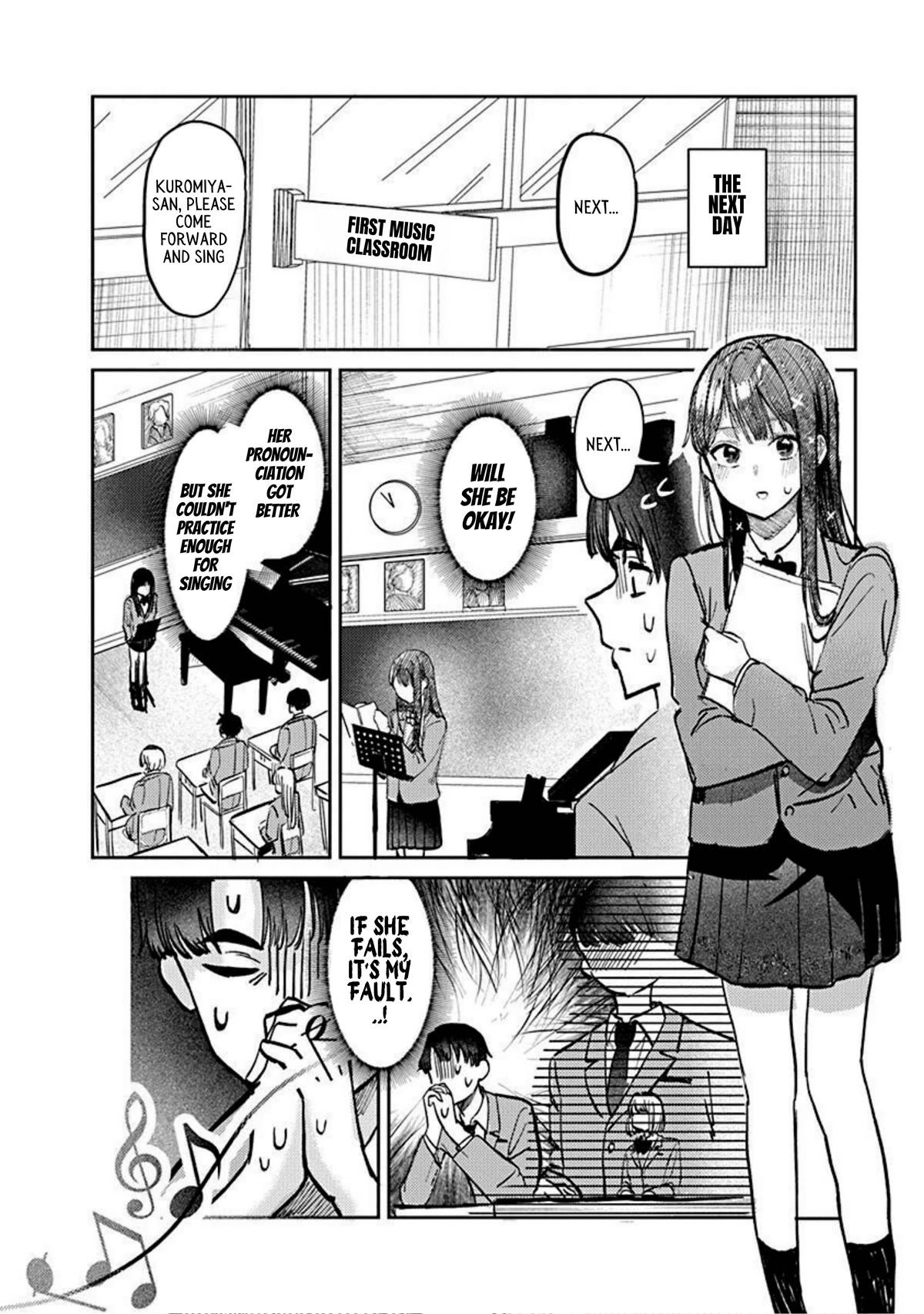 The After School Idol Has a Secret Chapter 3 page 12 - Chapter 3: Kuromiya-san's Singing voice