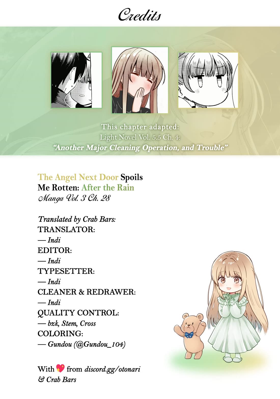 The Angel Next Door Spoils Me Rotten: After the Rain Chapter 28 page 16 - Chapter 28: Another Major Cleaning Operation, and Trouble (Pt. 1)