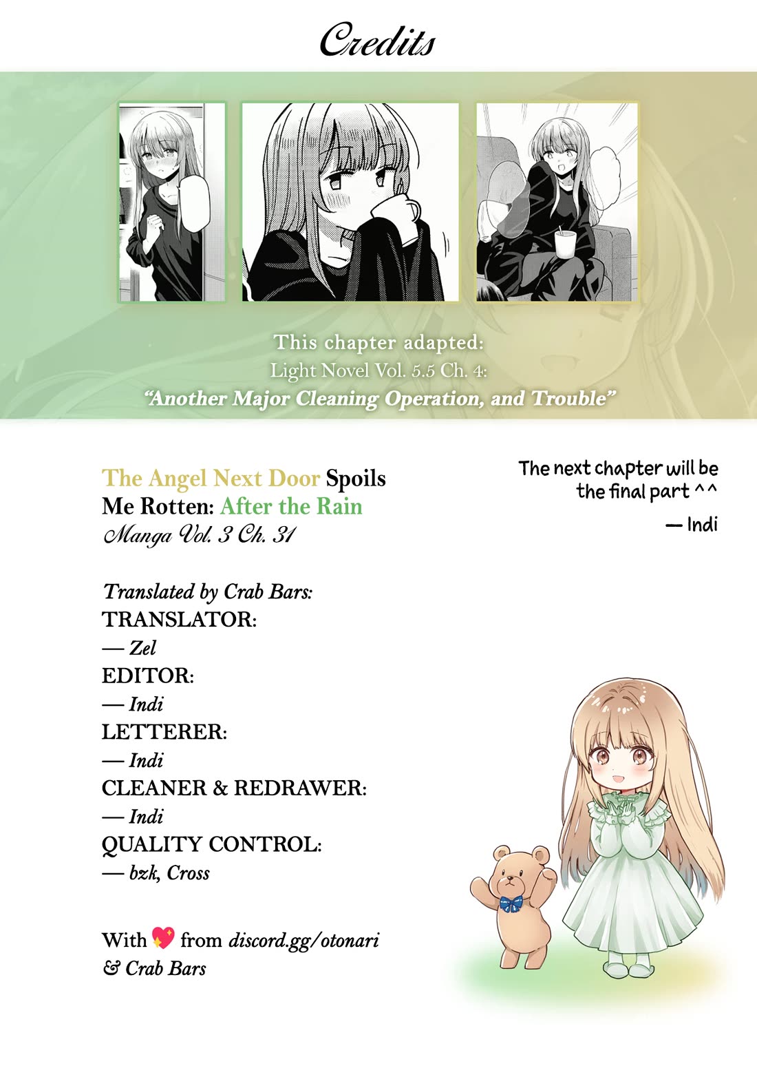 The Angel Next Door Spoils Me Rotten: After the Rain Chapter 31 page 12 - Chapter 31: Another Major Cleaning Operation, and Trouble (Pt. 4)