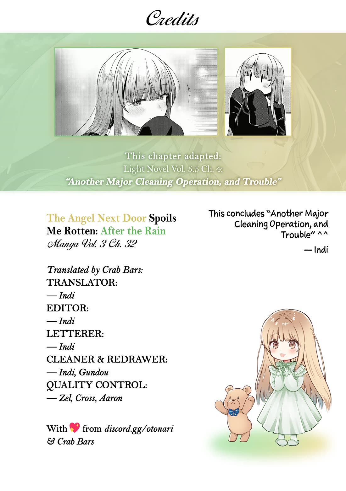 The Angel Next Door Spoils Me Rotten: After the Rain Chapter 32 page 13 - Chapter 32: Another Major Cleaning Operation, and Trouble (Pt. 5)