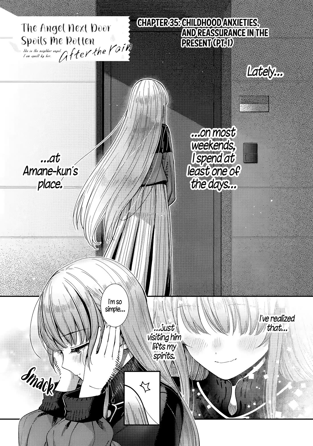 The Angel Next Door Spoils Me Rotten: After the Rain Chapter 35 page 1 - Chapter 35: Childhood Anxieties, and Reassurance in the Present (Pt. 1)
