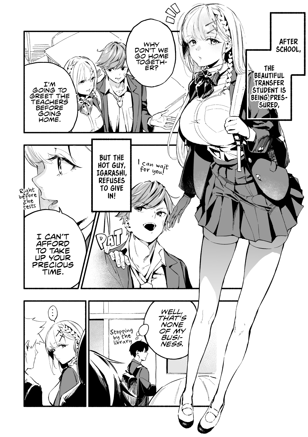 The Angelic Yet Devilish Transfer Student With Big Tits Chapter 3 page 1 - Chapter 3