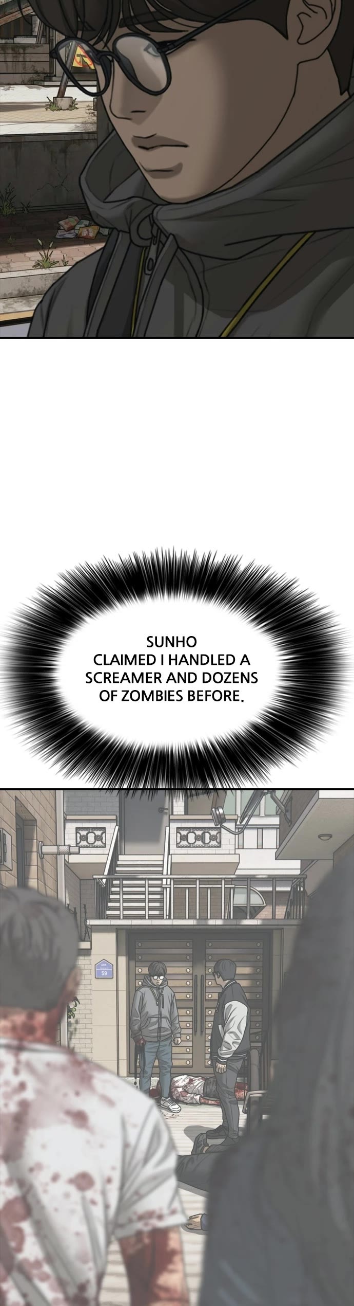 The Apocalypse is Here Chapter 55 page 14 - Chapter 55: Ep. 55 - The Odds of Running into an Idol in a Zombie Apocalypse