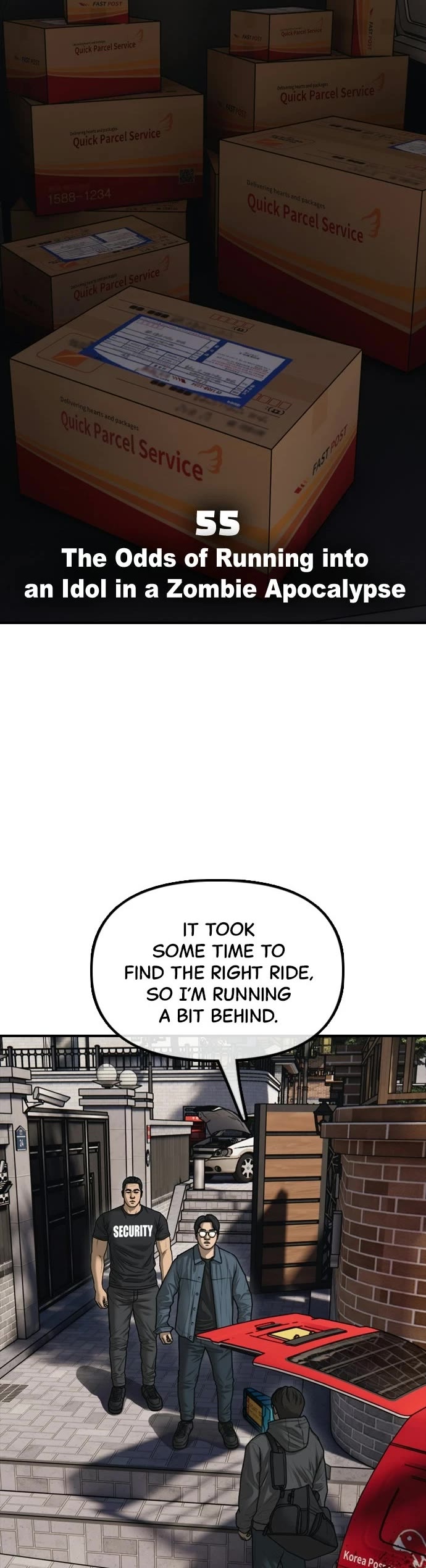 The Apocalypse is Here Chapter 55 page 5 - Chapter 55: Ep. 55 - The Odds of Running into an Idol in a Zombie Apocalypse