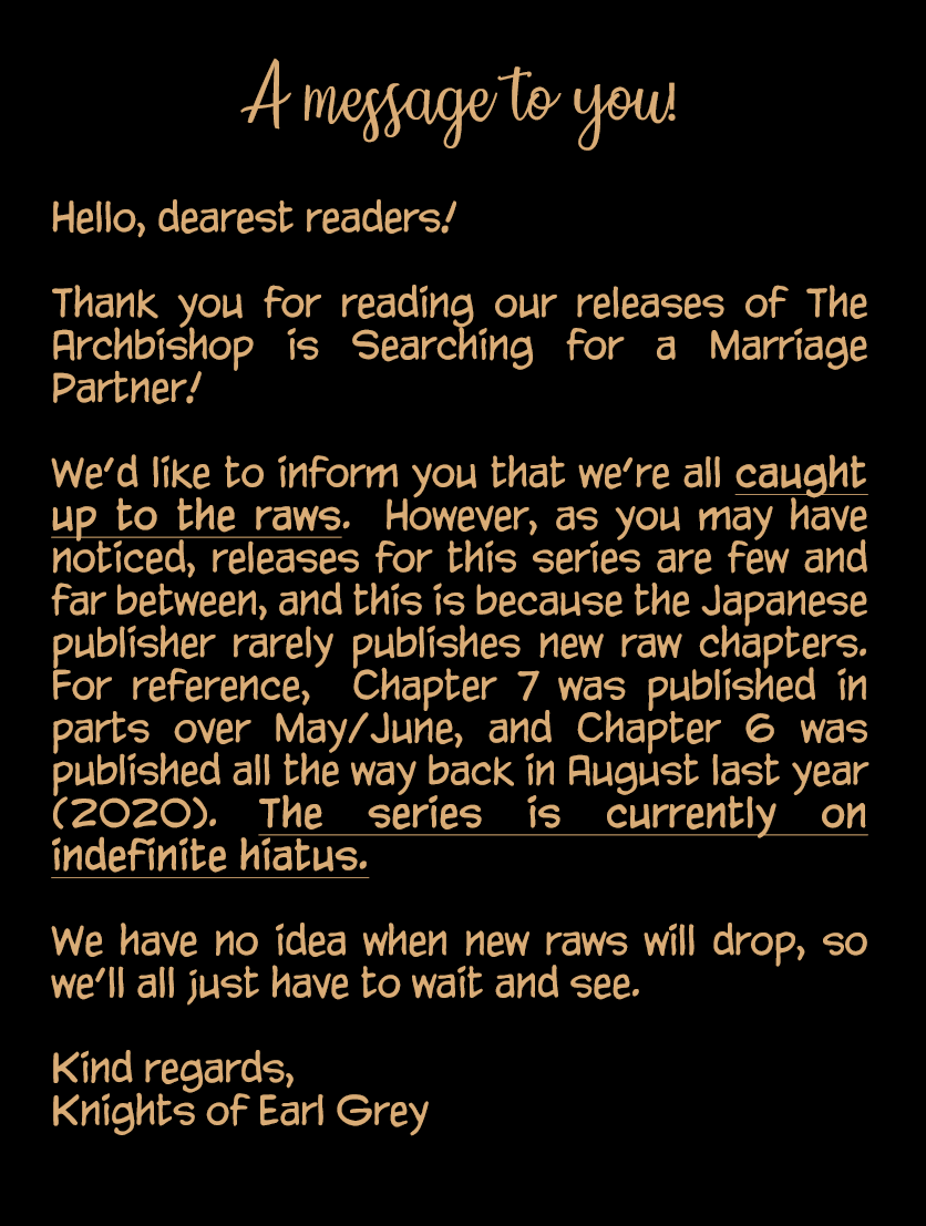 The Archbishop Is Searching for a Marriage Partner Chapter 7 page 34 - Chapter 7: Bridal Candidate