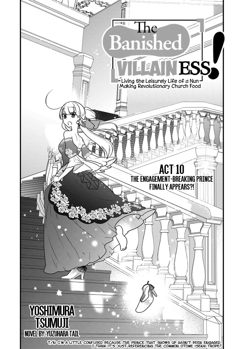 The Banished Villainess! Living the Leisurely Life of a Nun Making Revolutionary Church Food Chapter 10 page 2 - Chapter 10: The Engagement-Breaking Prince Finally Appears?!