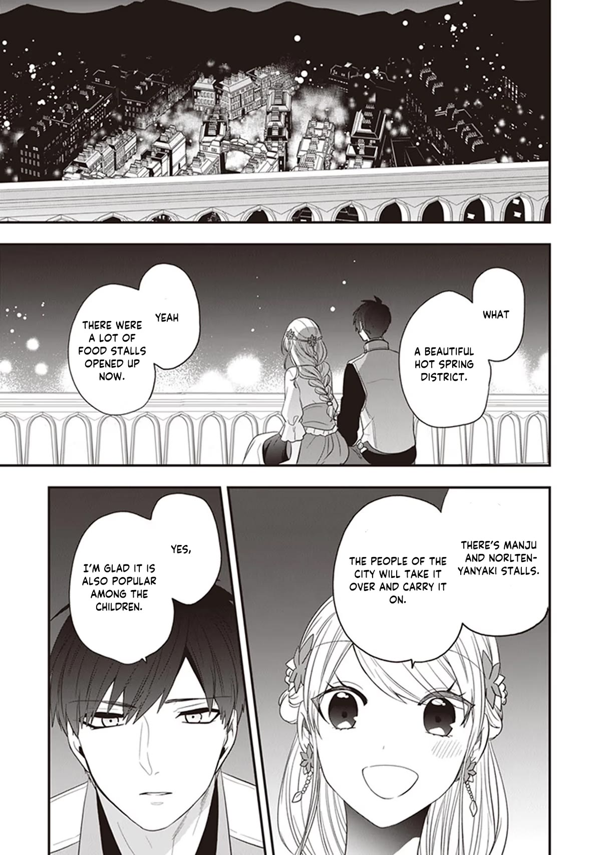 The Banished Villainess! Living the Leisurely Life of a Nun Making Revolutionary Church Food Chapter 24 page 22 - Chapter 24: Night Time Date and Fireworks