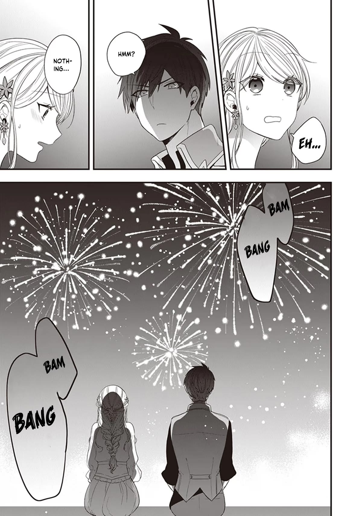 The Banished Villainess! Living the Leisurely Life of a Nun Making Revolutionary Church Food Chapter 24 page 34 - Chapter 24: Night Time Date and Fireworks