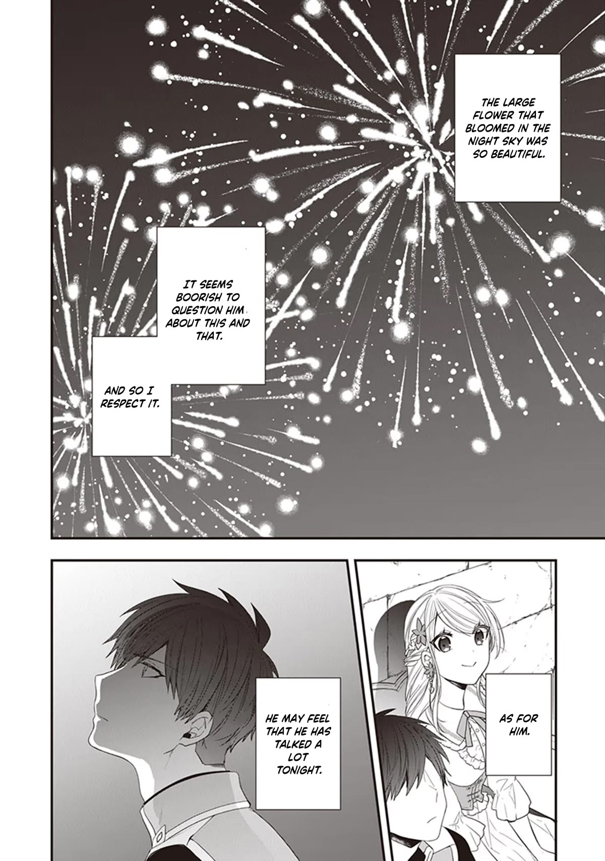 The Banished Villainess! Living the Leisurely Life of a Nun Making Revolutionary Church Food Chapter 24 page 35 - Chapter 24: Night Time Date and Fireworks