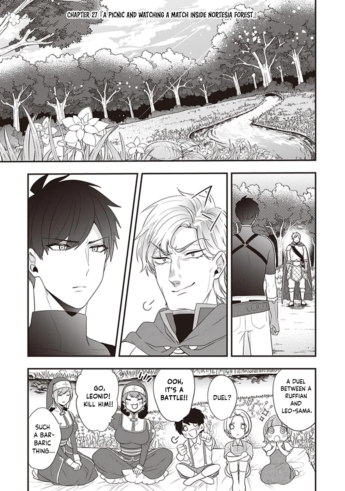 The Banished Villainess! Living the Leisurely Life of a Nun Making Revolutionary Church Food Chapter 27 page 2 - Chapter 27: A Picnic and Watching a Match Inside Nortesia Forest